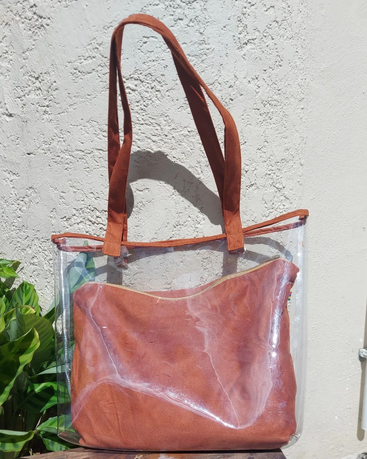 Terracotta Clear Tote